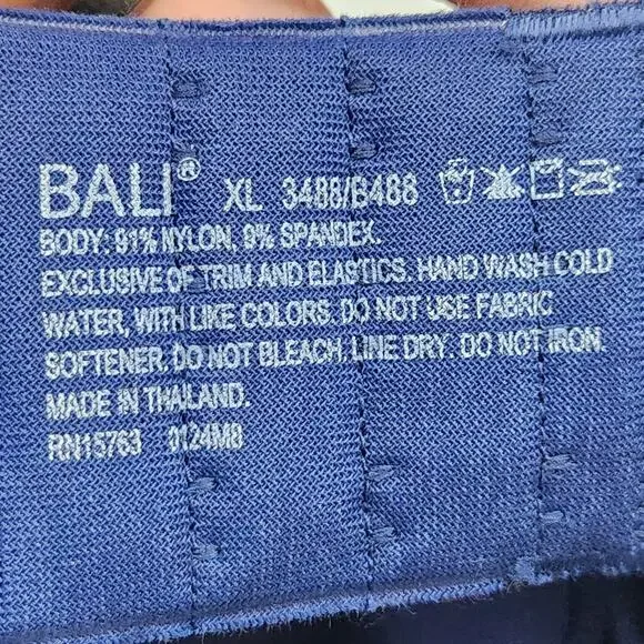 New! Bali Comfort Revolution ComfortFlex Fit Shaping Wireless Bra Navy SZ XL NWT - Picture 11 of 11